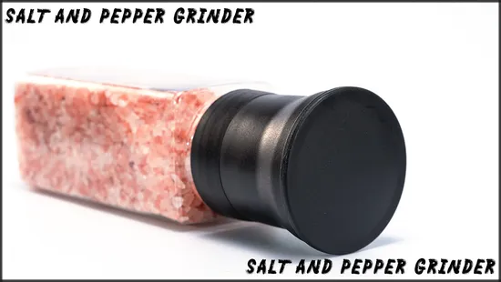 Macina sale e pepe da 250 ml e 350 ml, contenitore in plastica regolabile, bottiglia in ceramica trasparente, macinapepe quadrato