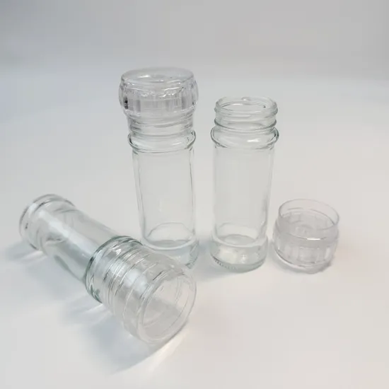 Barattolo per spezie vuoto in vetro con coperchio shaker per sale e pepe