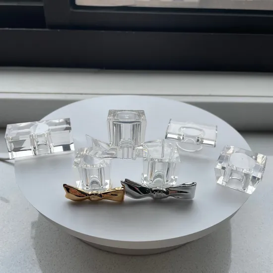 Tappo per flacone di profumo in plastica trasparente rettangolare lucido all'ingrosso Haute Couture