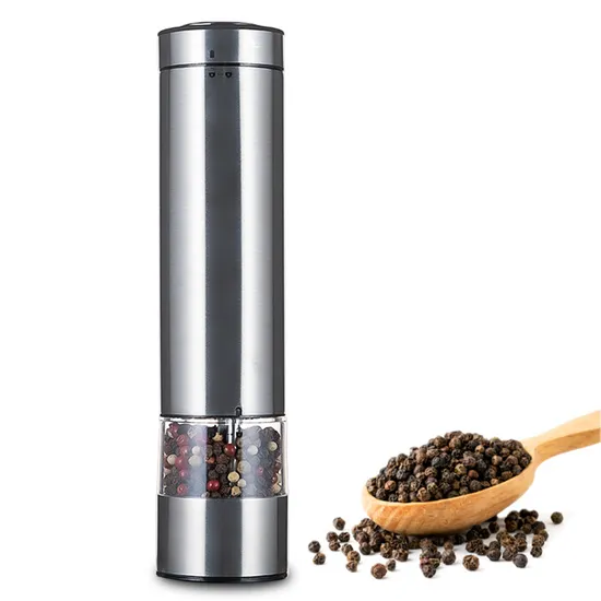 Macinasale e pepe elettrico con rotore in ceramica, luce LED, macinasale e pepe all'ingrosso per utensili da cucina con logo personalizzato
