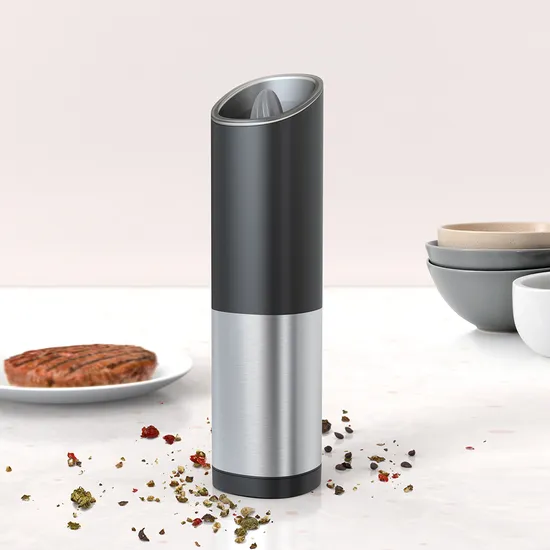 Macinasale e pepe elettrico automatico in acciaio inossidabile colorato a batteria