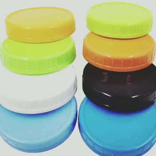Barattolo di vetro per conserve a tenuta stagna da 70 mm, senza BPA, con coperchio in plastica colorata