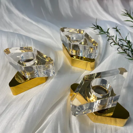 Tappo per bottiglia di profumo in plastica con fondo dorato, quadrato irregolare e personalizzato, stile Pop Art di lusso