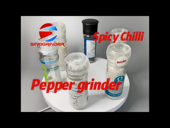 Macina sale e pepe da cucina in ceramica e vetro da 100 ml, in plastica nera