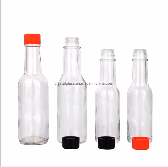 Bottiglia di vetro per spezie e condimenti per salsa di pomodoro da 90 ml e 150 ml con coperchio