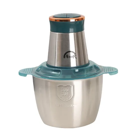 Tritacarne in acciaio inox di grande capacità, da cucina, dedicato al taglio di carne, frutta, verdura e pepe