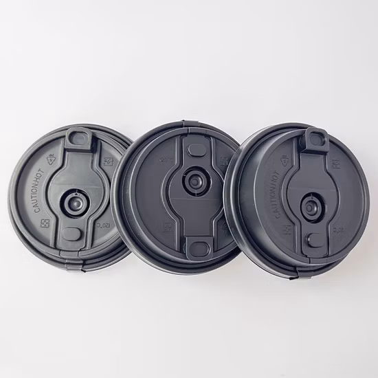 Coperchio per tazza monouso all'ingrosso in plastica PP per caffè e latte, calibro 90 mm, universale, rosa, verde, arancione, trasparente, nero