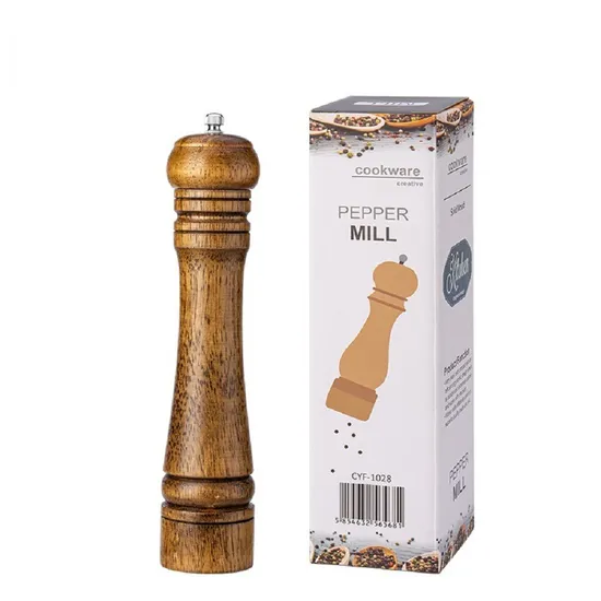 Macinasale e pepe in legno con rotore in ceramica regolabile Mi18185