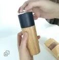 Macina spezie manuale in legno di alta qualità da 6 pollici, macina sale e pepe in legno con anima in ceramica