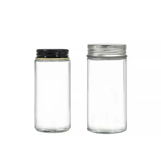 Barattolo per spezie in vetro da 85 ml con tappo a scatto, bottiglia in vetro per sale e pepe