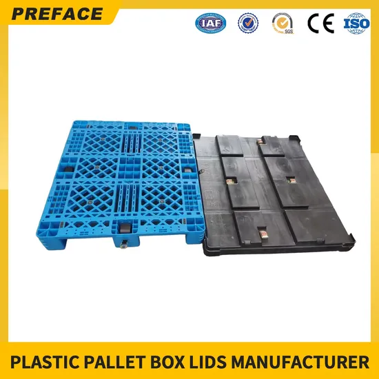Euro Heavy Duty 1200*1000 Automotive HDPE Logistic Foldable Sleeve Pack Scatola di cartone pieghevole in plastica per pallet Coperchio per uso a terra